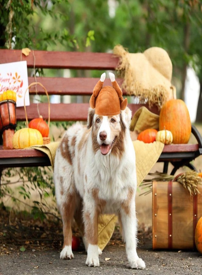 Rypet Thanksgiving Turkey Drumstick Hat for Dog, Pet Halloween Thanksgiving Costumes Dog Drumstick Hat, Turkey Headgear Party Cosplay Accessories for Medium and Large Dogs - Image 5